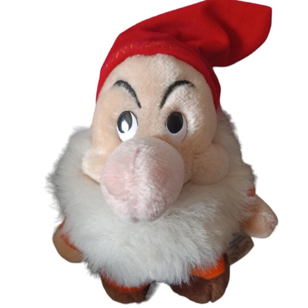 Vintage Disney Grumpy Plush Stuffed Dwarf Disneyland Walt Disney Snow White